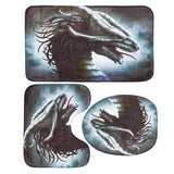 Dragon,Bathroom,Decor,Waterproof,Shower,Curtain,Carpet,Toilet,Cover