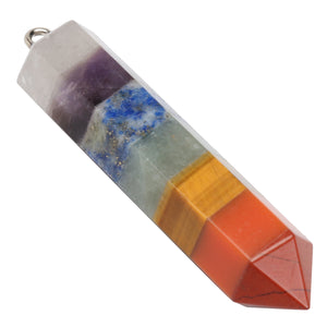 Chakra,Healing,Layered,Crystal,Faceted,Stick,Healing,Balancing,Pendants