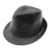 Leather,Crocodile,Pattern,Outdoor,Brimmed,Fedora