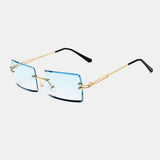 Women,Frameless,Square,Shape,Gradient,Color,Fashion,Casual,Sunglasses