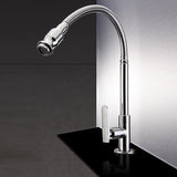 Kitchen,Single,Lever,Faucet,Flexible,Chrome,Brass,Spring