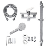 Stainless,Steel,Adjustable,Shower,Slider,Riser,System