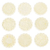 10Pcs,Mooncake,Round,Fower,Stamp,Mould,Homemade,Pastry,Baking