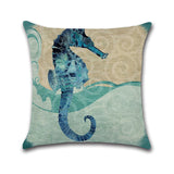 Ocean,Octopus,House,Printed,Cotton,Linen,Cushion,Cover,Square,Decor,Pillow