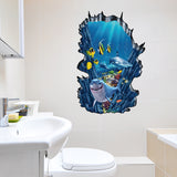 Seafloor,Ocean,Stickers,Decor,Mural,Removable,Ocean,World,Decor,Sticker