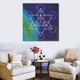 50x50cm,Flower,Crystal,Cloth,Sacred,Geometry,Healing,Tablecloth,Beautiful,Decorations