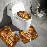 Wooden,Strip,Christmas,Bathroom,Shower,Curtain,Toilet,Cover