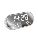 Digital,Alarm,Clock,Portable,Mirror,Clock,Humidity,Temperature,Display,Function