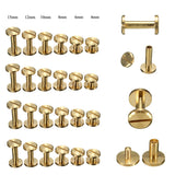 Screw,Button,Screw,Brass,Leather,Chicago,Rivet