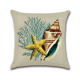 Snail,Printed,Cotton,Linen,Cushion,Cover,Concise,Beach,Style,Square,Decor,Pillow