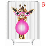 Giraffe,Animal,Waterproof,Bathroom,Shower,Curtain,Bathroom,Cover,Floor