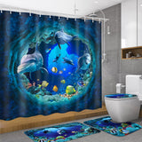 x180cm,Wooden,Texture,Hooks,Bathroom,Shower,Waterproof,Curtains