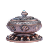 Incense,Burner,Tibet,Lotus,Copper,Alloy,Holder,Craft,Decor,Buddhist,Censer