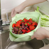 Kitchen,Double,Drain,Basket,Rotation,Fruit,Vegetable,Noodles,Washing,Strainer,Drainer,Organizer