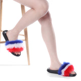 Womens,Plush,Fuzzy,Furry,Sliders,Slippers,Sandals,Flops,Shoes