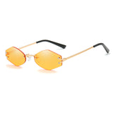 Womens,Universal,Resistence,Hexagon,Frameless,Sunglasses,Eyewear