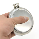 Mirror,Glossy,201Stainless,Steel,Round,Whiskey,Flask,Portable,Alcohol,Flask,Bottle