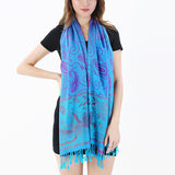 Women,Jacquard,Cotton,Scarf,Retro,Flower,Tassel,Scarves,Shawl