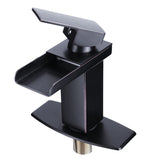 Rubbed,Square,Faucet,Bathroom,Single,Basin,Waterfall,Spout,Mixer