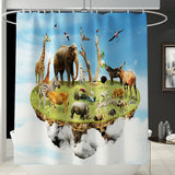 Animal,World,Flannel,Coloured,Bathroom,Toilet,Floor,Waterproo,Shower,Curtain,Bathroom,Carpet