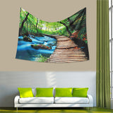 Forest,Tapestry,Hanging,Throw,Bedspread,Beach,Towel,Cloth,Decor