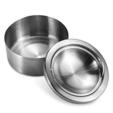 Stainless,Steel,Round,Ashtray,Lidded,Smoking,Portable,Ashtray,Cover,Windproof