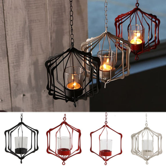 Glass,Hanging,Glass,Lantern,Light,Candle,Holder,Garden,Decorations