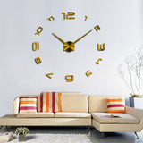 Large,Clock,Decor,Mirror,Sticker,Decorative,Clock