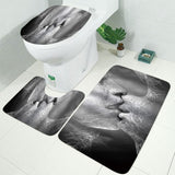 Black,White,Abstract,Curtains,Waterproof,Bathroom,Shower,Curtain,Toilet,Floor