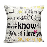 43x43cm,English,Letter,Fashion,Cotton,Linen,Pillow,Cushion,Decor