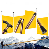 Aluminum,Metal,Folding,Walking,Stick,Outdoor,Adjustable,Hiking,Climbing,Trekking