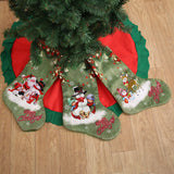 Loskii,Christmas,Socks,Christmas,Decorations,Large,Printed,Christmas,Socks,Gifts,Candy,Socks,Hanging,Ornaments