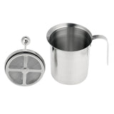 Stainless,Steel,Manual,Frother,Double,Creamer,Coffee,Foamer,Creamer,Coffee