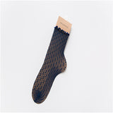 Women,Summer,Breathable,Middle,Socks,Hollow,Socks