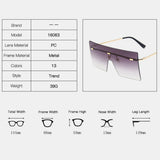 Women,Frameless,Square,Shape,Fashion,Personality,Protection,Sunglasses