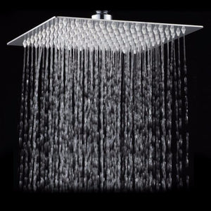 15x15cm,Square,Pressurized,Spray,Rainfall,Shower,Stainless,Steel