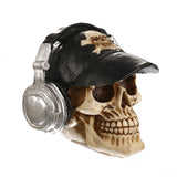 Resin,Craft,Statues,Decoration,Skull,Headphone,Creative,Skull,Figurines,Sculpture