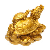 Resin,Statue,Decoration,Dragon,Turtle,Tortoise,Money,Wealth,Figurine