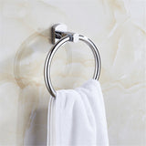 Silver,Mounted,Chrome,Towel,Holder