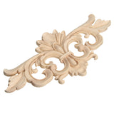 Carving,Applique,Unpainted,Flower,Applique,Carving,Decal,Furniture,Cabinet,22x10cm