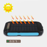 BAKEEY,Ports,Solar,Panel,Power,10000mah,Waterproof,Battery,Charger,Shell,Mobile,Phones