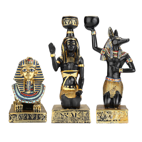 Resin,Egyptian,Figurine,Candle,Holder,Anubis,Vintage,Statue,Craft,Decorations