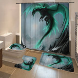 Flying,Dragon,Waterproof,Bathroom,Shower,Curtain,Toilet,Cover,Hooks