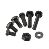 Suleve,M2.5NP1,500Pcs,Nylon,Screw,Black,Round,Cross,Screw,Spacer,Nylon,Assortment