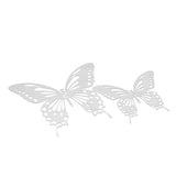 10Pcs,Stainless,Butterfly,Stickers,Silver,Mirror,Decals,Mural,Decorations