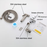 Stainless,Steel,Portable,Handheld,Bathroom,Toilet,Bidet,Shattaf,Shower,Spray