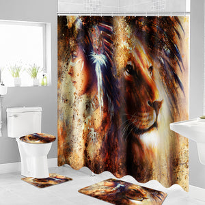 Queen,Women,Printed,Waterproof,Shower,Curtain,Carpet,Toilet,Bathroom,Decoration