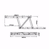 8x16.5cm,Adjustable,Folding,Table,Lifting,Frame,Hinge