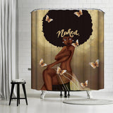 African,Exploding,Pattern,Shower,Curtain,Waterproof,Bathroom,Pedestal,Toilet,Cover