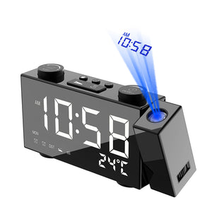 Projection,Clock,Creative,Alarm,Clock,Laser,Multifunction,Digital,Clock,Radio,Clock